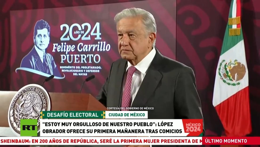López Obrador se declara satisfecho por entregar la Presidencia a una mujer por primera vez en 200 años