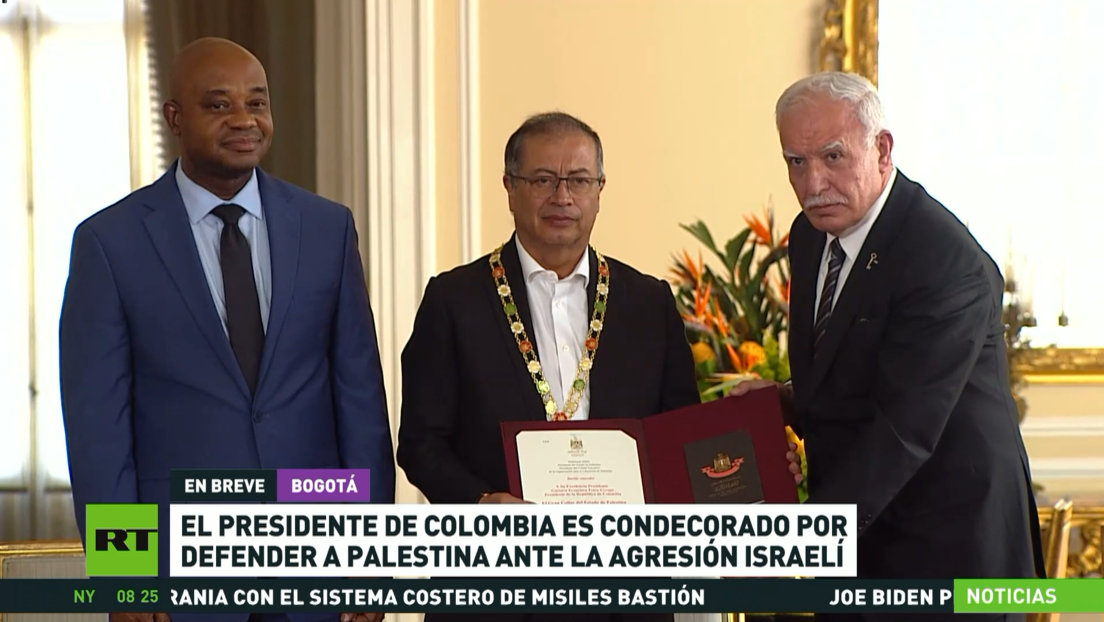 El presidente de Colombia es condecorado por defender a Palestina ante la agresión israelí