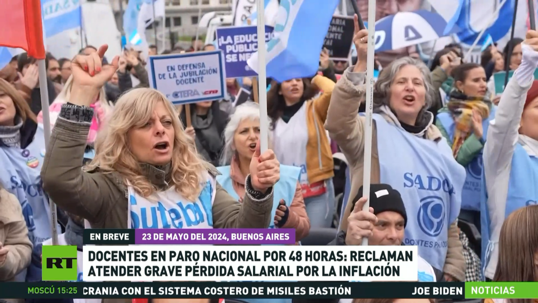 Docentes argentinos en paro nacional por 48 horas: reclaman atender grave pérdida salarial