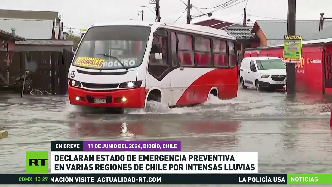 Declaran estado de emergencia preventiva en varias regiones de Chile por intensas lluvias