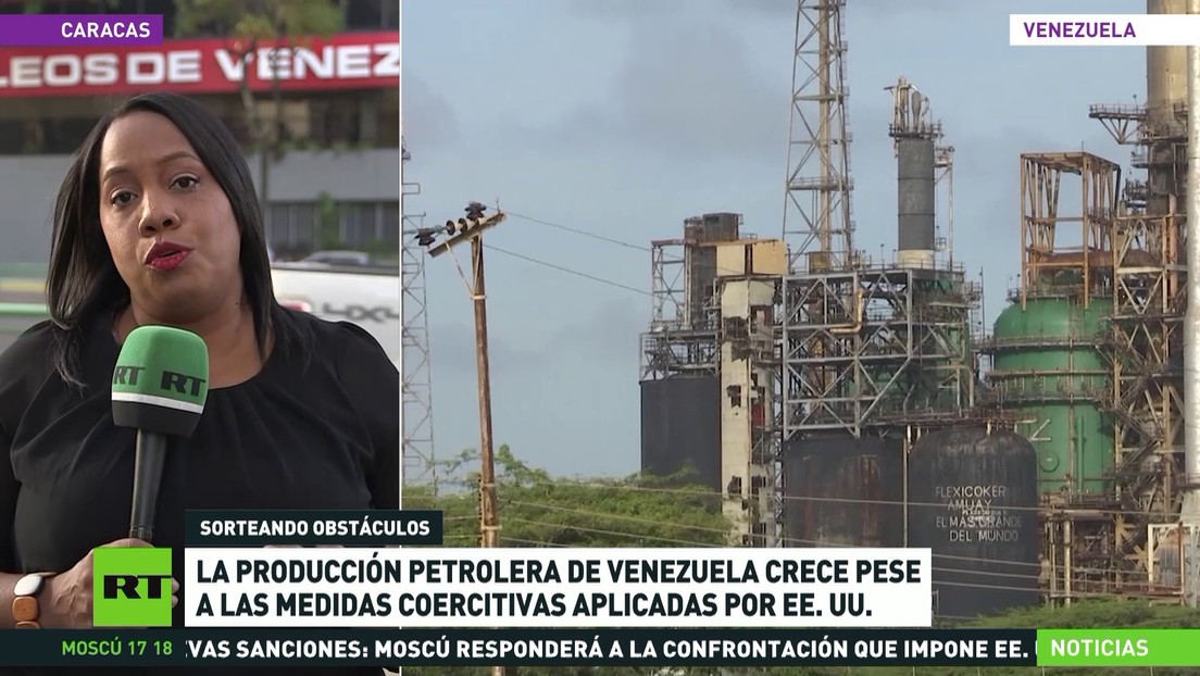 La producción petrolera de Venezuela crece pese a las medidas coercitivas de EE.UU.