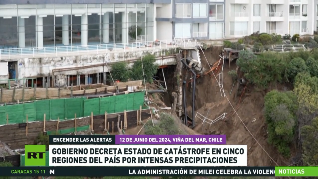 Chile decreta el estado de catástrofe en cinco regiones por intensas precipitaciones