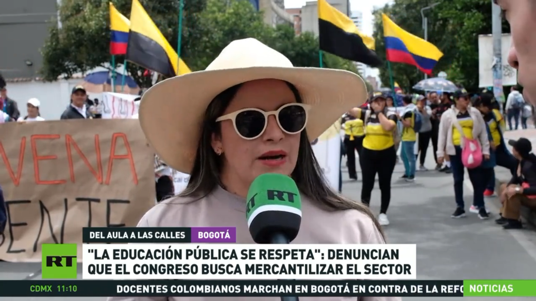 Protesta multitudinaria contra iniciativas del Congreso de Colombia que contemplan privatizar la educación pública