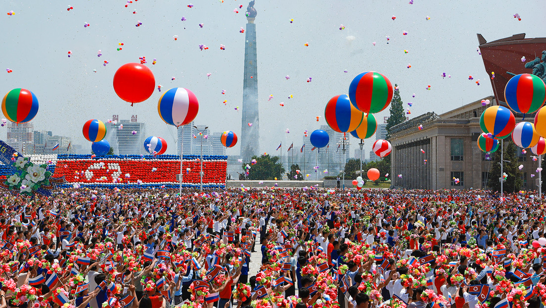 Así es la atmósfera en las calles de Pionyang durante el encuentro entre Putin y Kim Jong-un