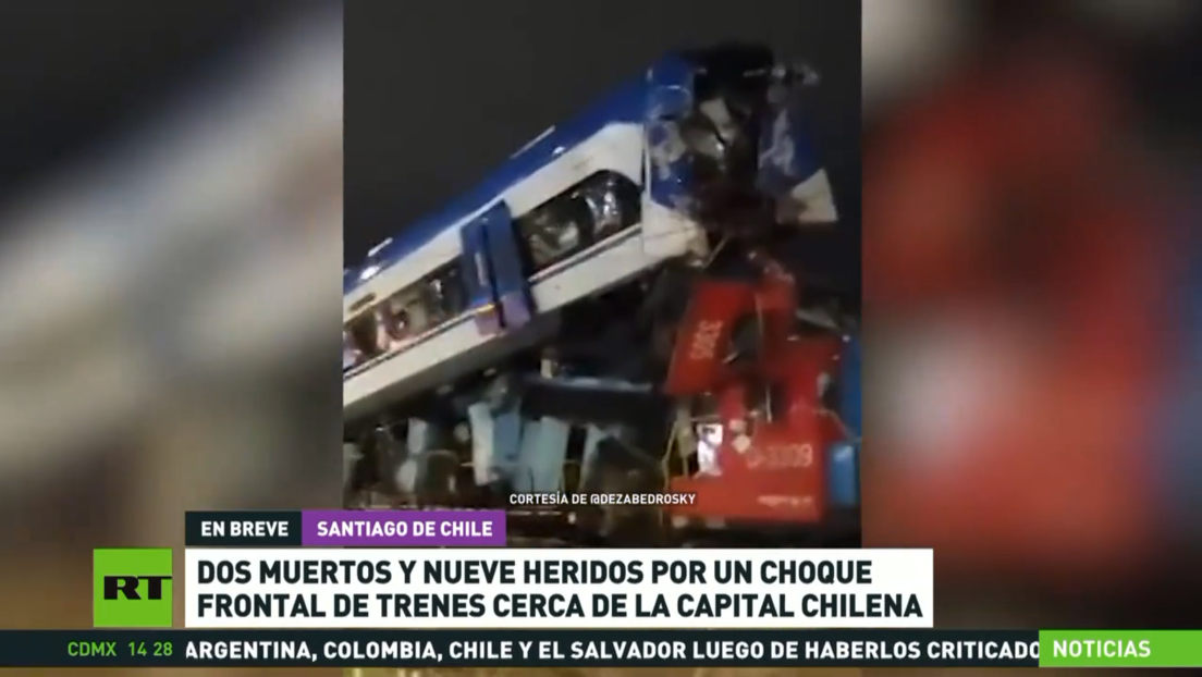 Dos muertos y nueve heridos por un choque frontal de trenes cerca de la capital chilena
