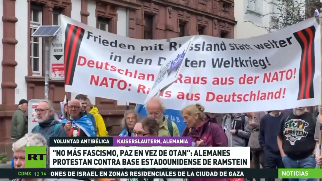 "Paz, en vez de la OTAN": Alemanes protestan contra la base de EE.UU. en Ramstein