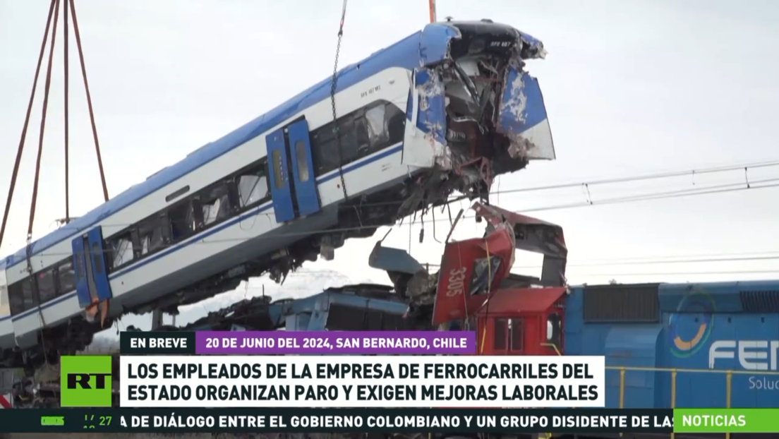 En Chile, los empleados de la Empresa de Ferrocarriles del Estado organizan un paro y exigen mejoras laborales