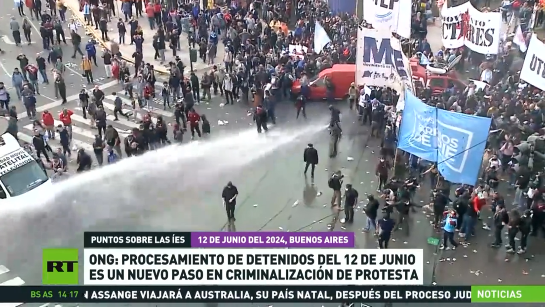 ONG: Procesamiento de detenidos del 12 de junio es un nuevo paso en la criminalización de la protesta en Argentina