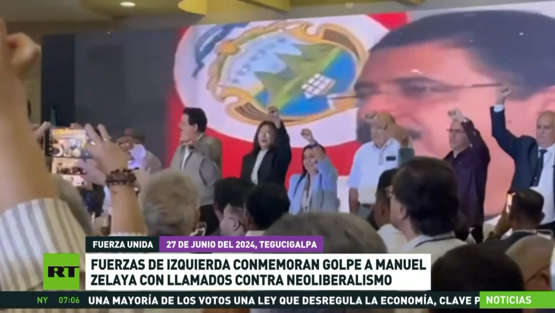 Fuerzas de izquierda conmemoran el golpe a Manuel Zelaya con llamados contra el neoliberalismo