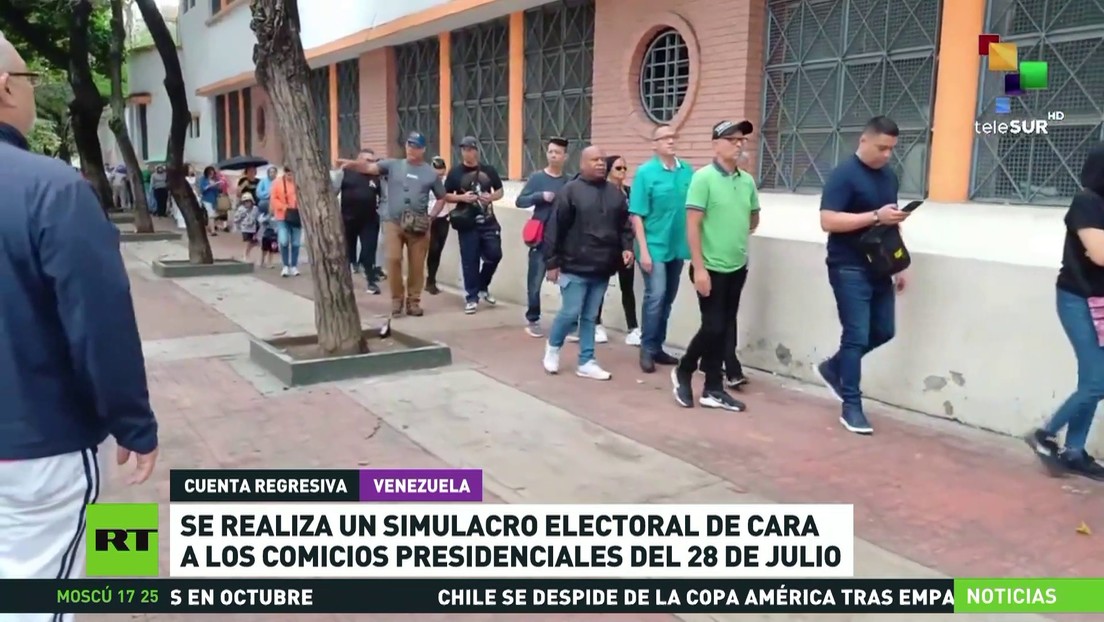 Se realiza un simulacro electoral de cara a los comicios presidenciales en Venezuela