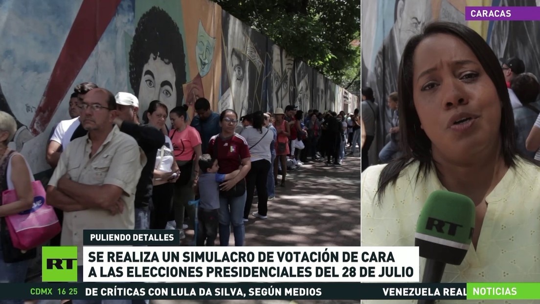 Venezuela realiza simulacro de votación de cara a las elecciones presidencias del 28 de julio