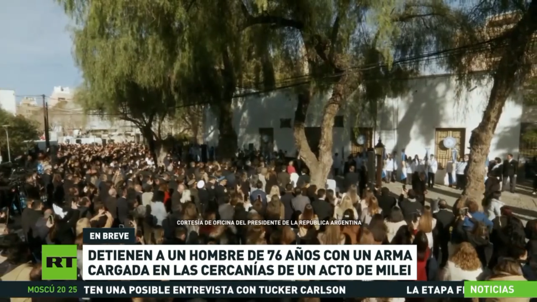 Detienen en Argentina a un hombre armado de 76 años en las cercanías de un acto de Milei