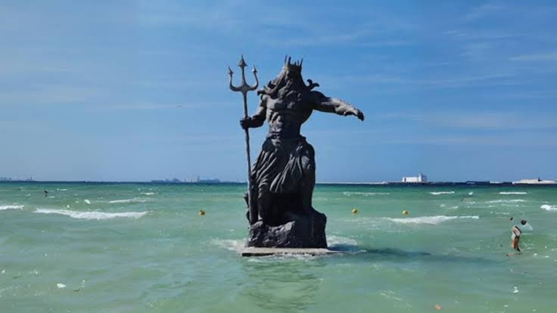 Una estatua de Poseidón causa revuelo en México porque habría desatado la ira de un dios maya