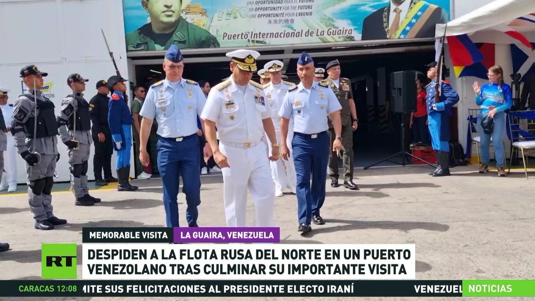 Despedida a grupo naval ruso en un puerto venezolano