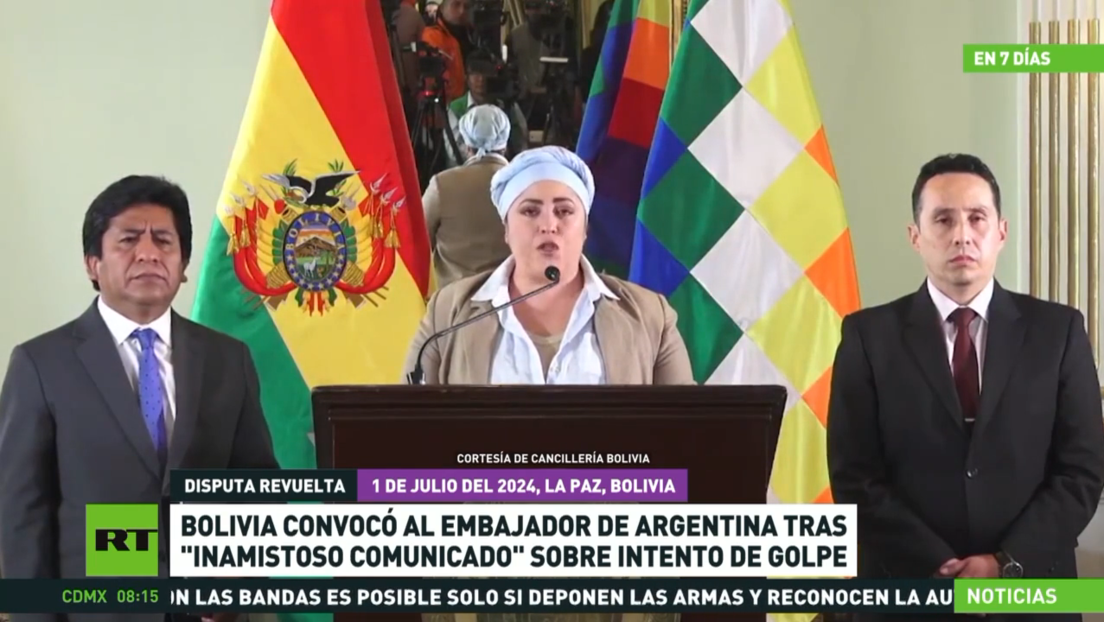 Bolivia convoca al embajador de Argentina tras un "inamistoso" comunicado sobre intento de golpe