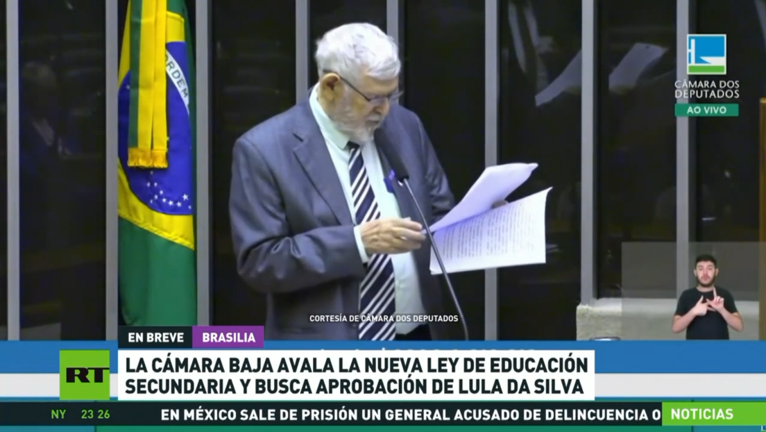 La cámara baja de Brasil avala nueva ley de educación secundaria y busca la aprobación de Lula da Silva