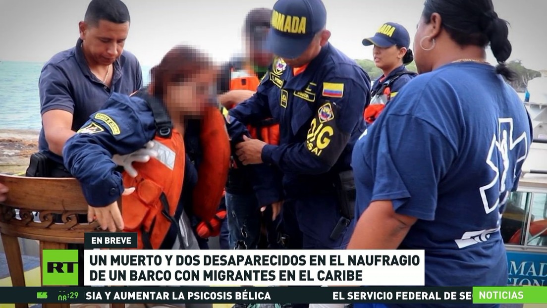 Un muerto y dos desaparecidos en el naufragio de un barco con migrantes en el Caribe