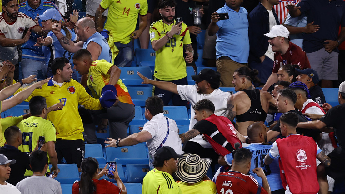VIDEO: Darwin Núñez suelta golpes con hinchas de Colombia tras la derrota de su equipo