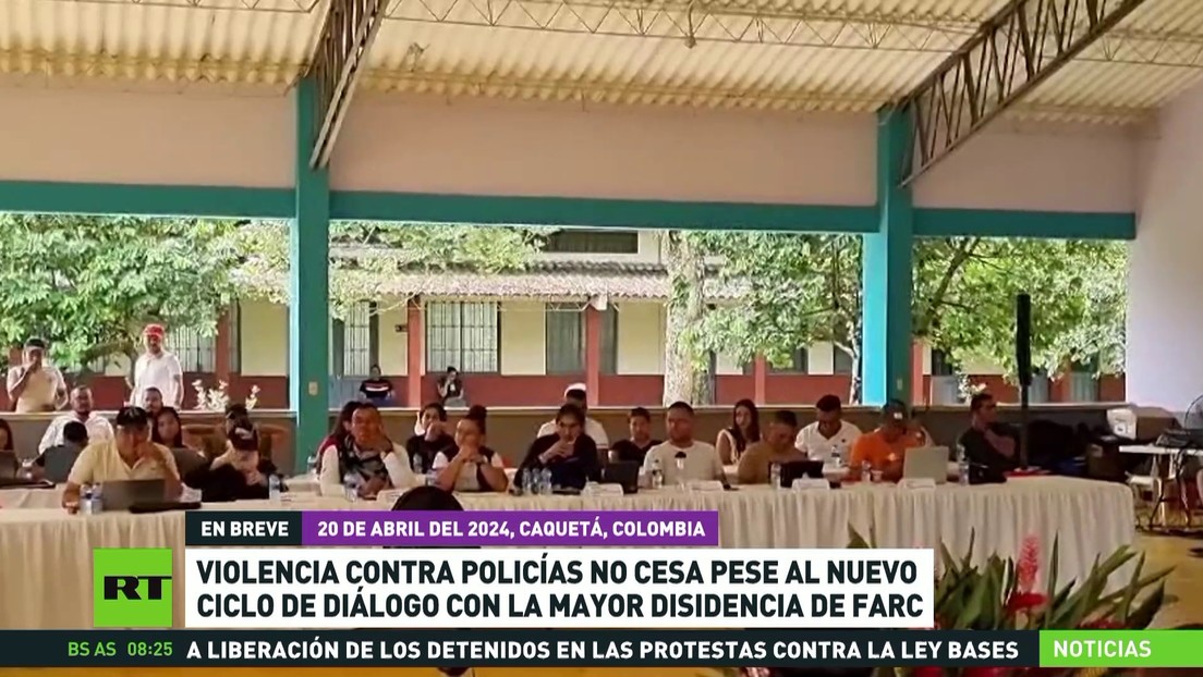 Violencia contra policías no cesa pese al nuevo ciclo de diálogo con la mayor disidencia de las FARC