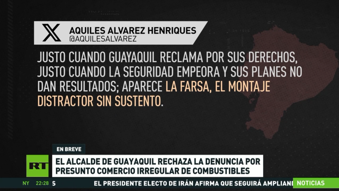 El alcalde de Guayaquil rechaza denuncia de presunto comercio irregular de combustibles