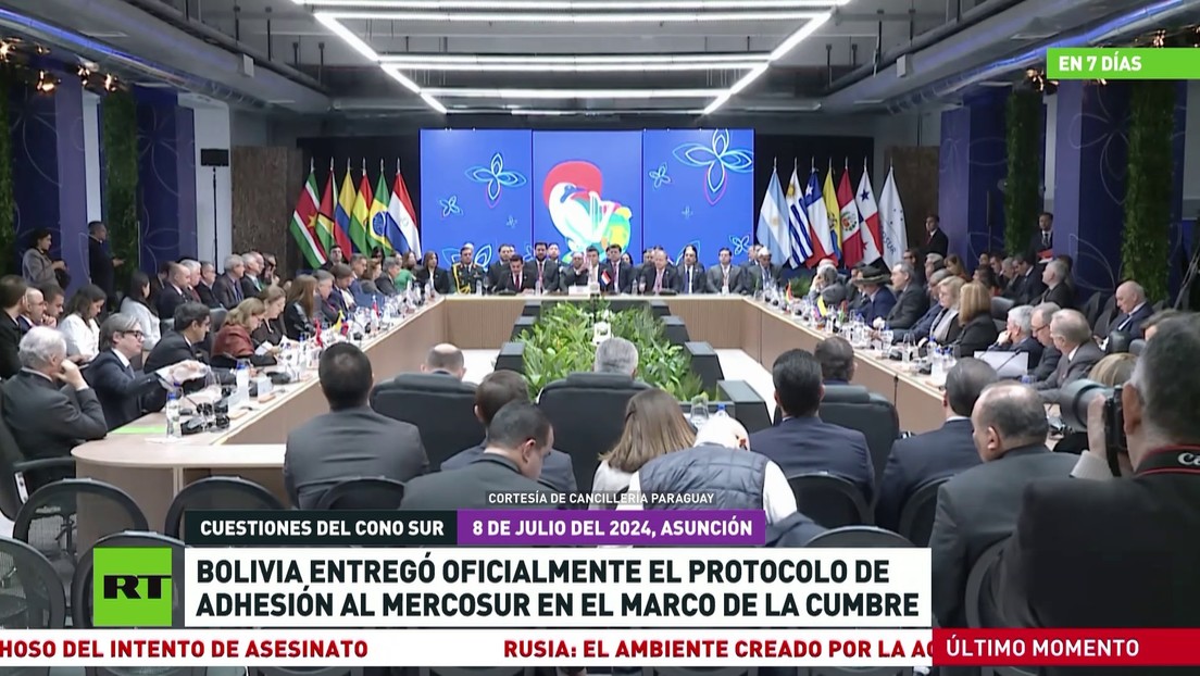 Bolivia entregó oficialmente el protocolo de adhesión al Mercosur en el marco de la cumbre