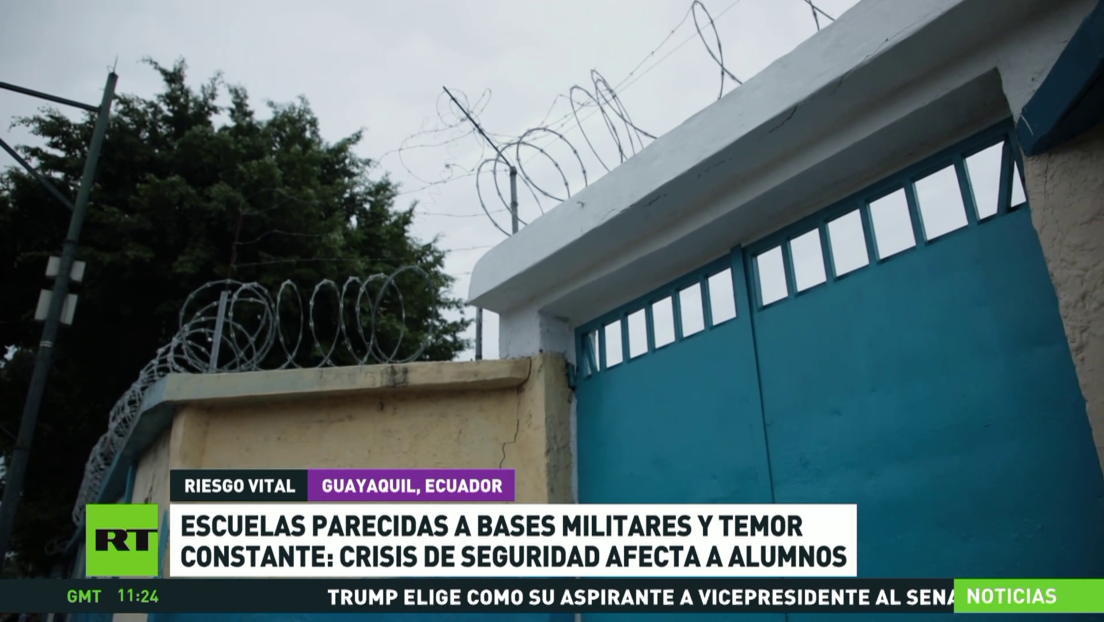 Escuelas parecidas a bases militares y temor constante: crisis de seguridad afecta a alumnos en Ecuador