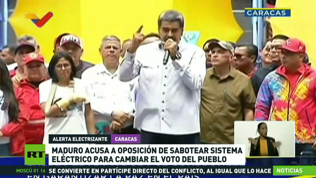 Maduro acusa a la oposición de sabotear el sistema eléctrico para cambiar el voto del pueblo