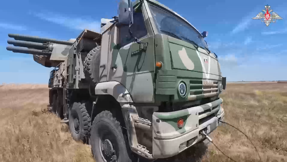 VIDEO: Sistema antiaéreo Pantsir-S1 entra en acción contra drones ucranianos