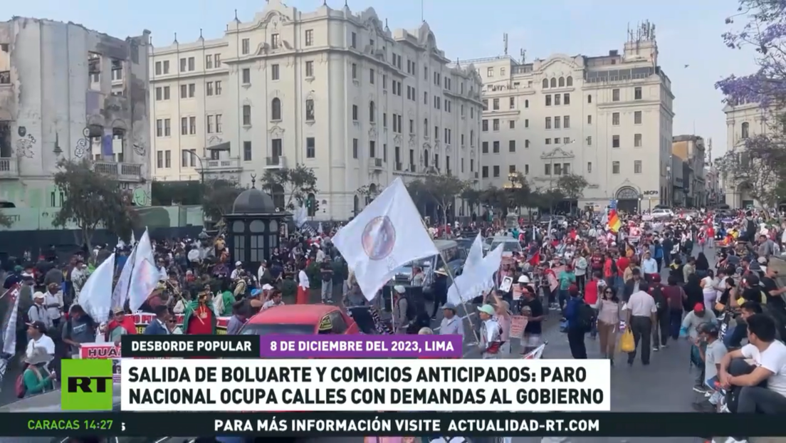 Salida de Boluarte y comicios anticipados: Paro nacional ocupa calles con demandas al Gobierno peruano