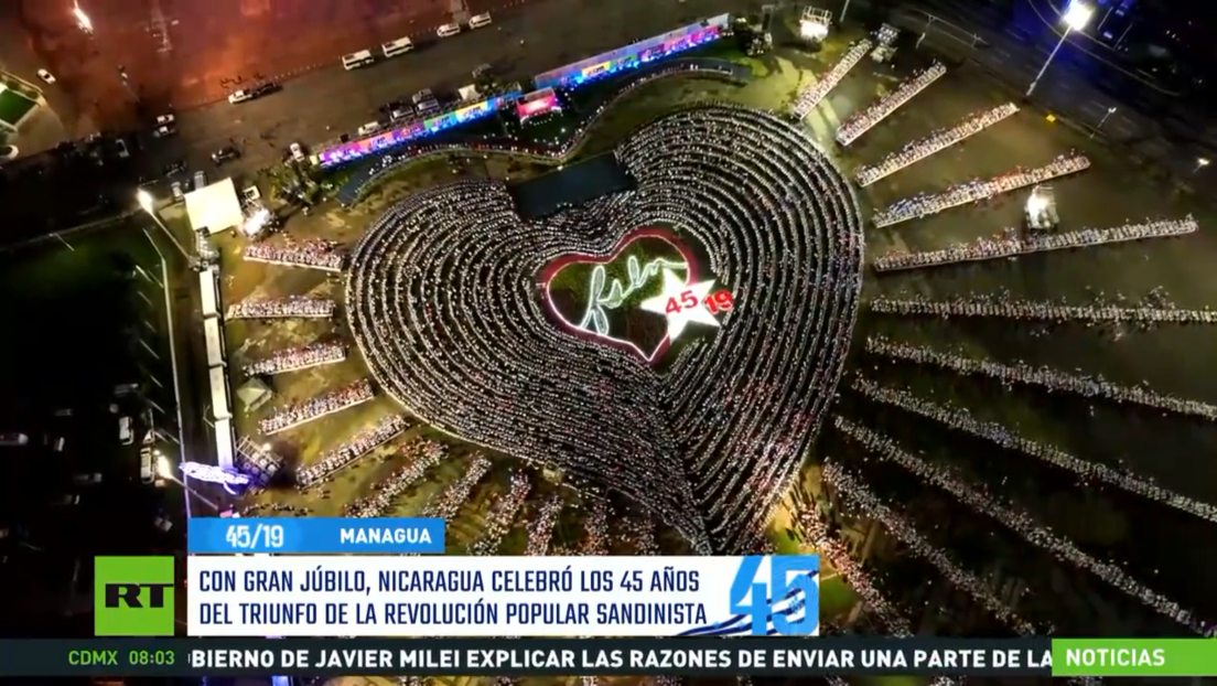 Con gran júbilo, Nicaragua celebró los 45 años del triunfo de la Revolución Popular Sandinista