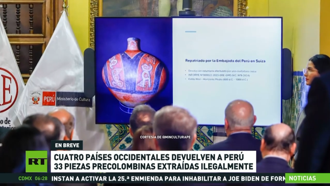 Cuatro países devuelven a Perú 33 piezas históricas precolombinas extraídas ilegalmente
