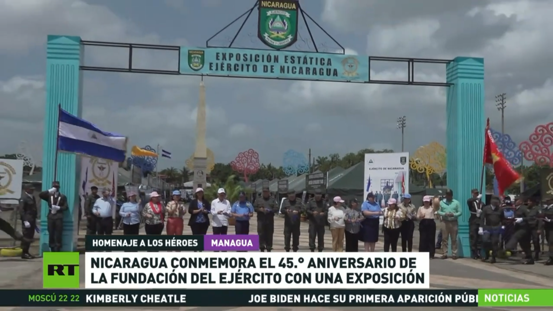 Nicaragua conmemora el 45.° aniversario de la fundación del Ejército con una exposición