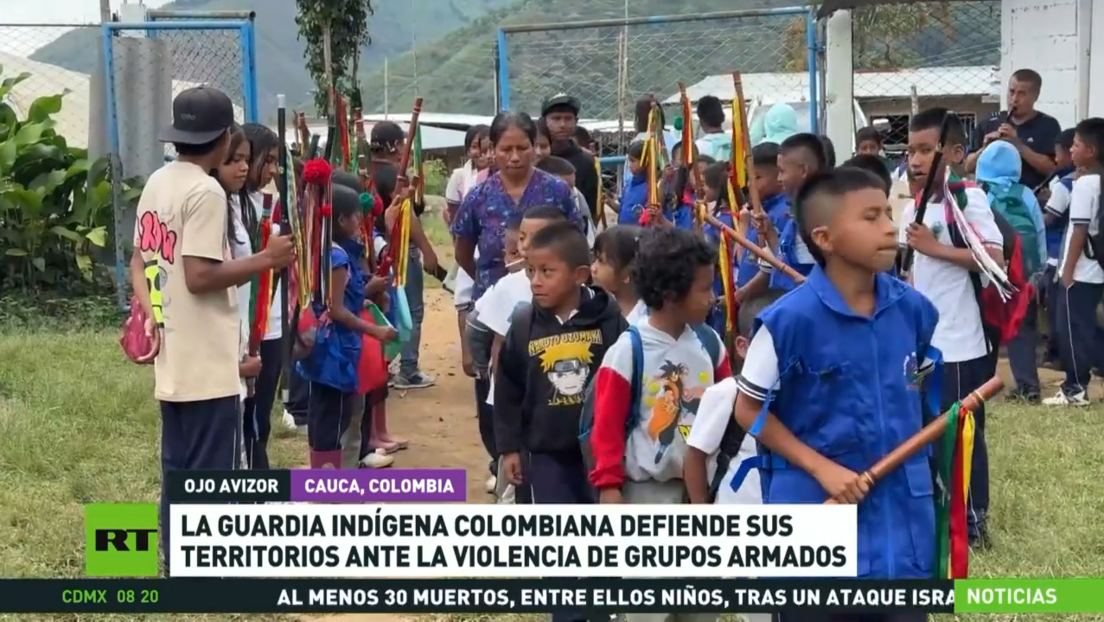 Guardia indígena colombiana defiende sus territorios ante la violencia de grupos armados