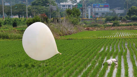 Globos norcoreanos con basura caen sobre el complejo de la oficina presidencial de Corea del Sur