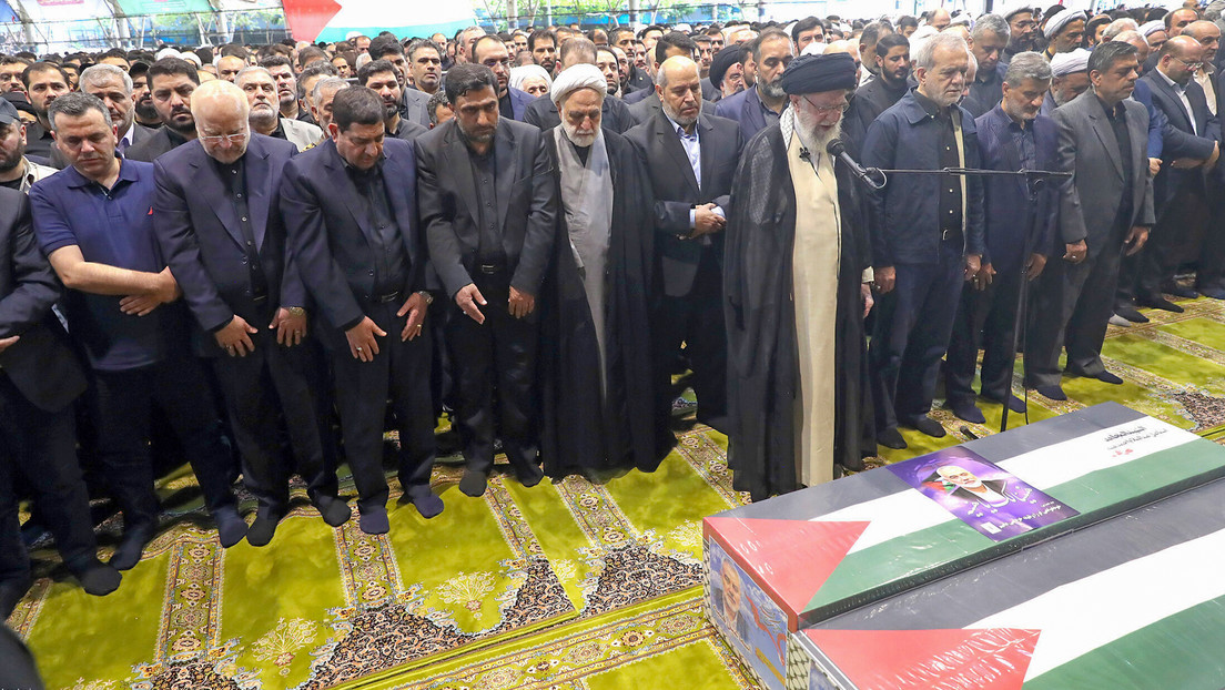 "Muerte a Israel": Inician procesiones fúnebres en Teherán por el líder de Hamás (VIDEOS)