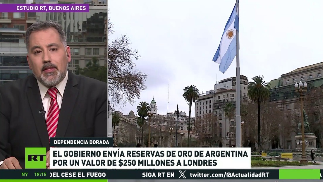 Argentina envía a Londres oro de sus reservas nacionales por cerca de 250 millones de dólares