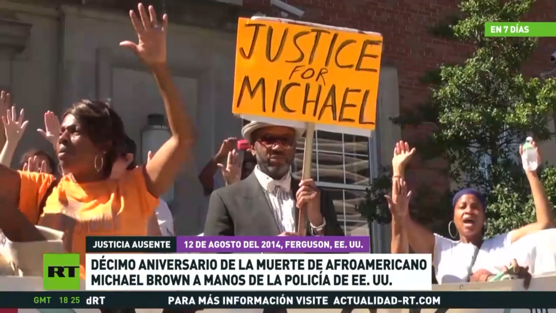 Décimo aniversario del asesinato de afroamericano Michael Brown a manos de la Policía de EE.UU.