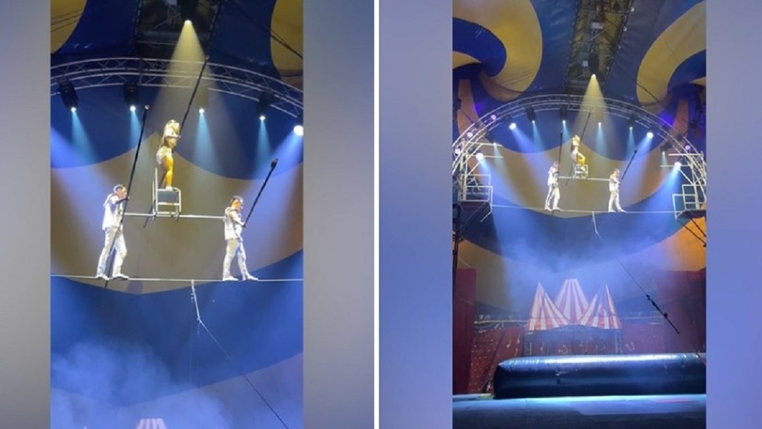 VIDEO: Aterradora caída de una equilibrista durante un peligroso número en un circo