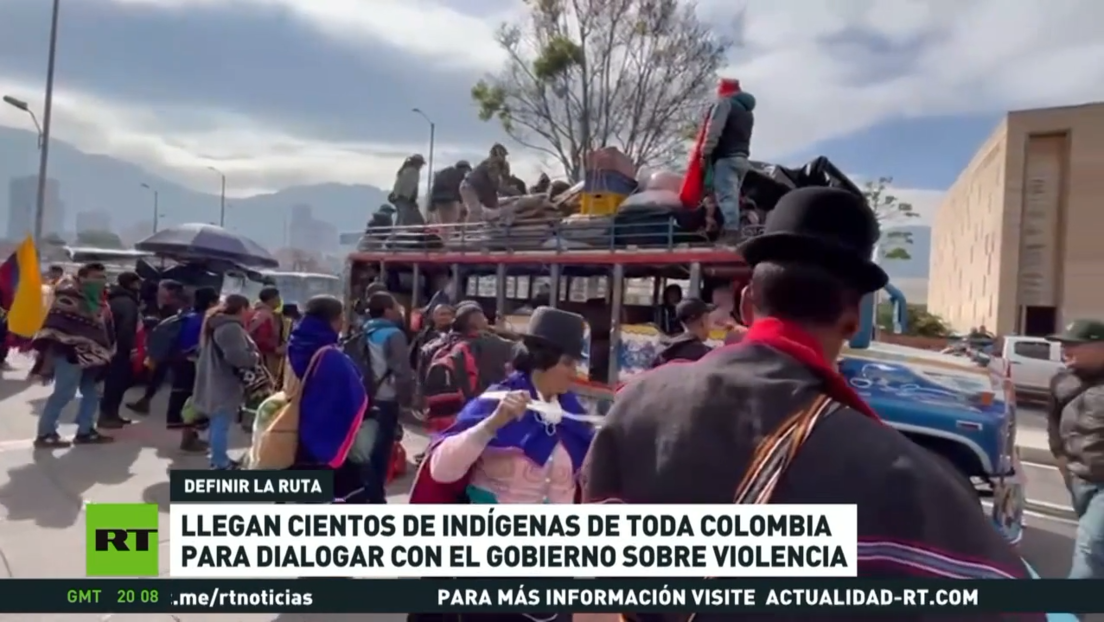 Llegan cientos de indígenas de toda Colombia para dialogar con el Gobierno sobre la violencia