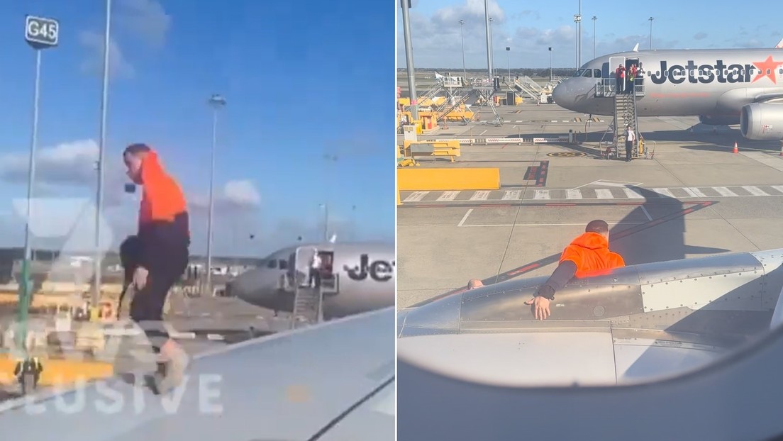 VIDEO: Un pasajero "arranca" la puerta de un avión para salir a prisa tras el  aterrizaje