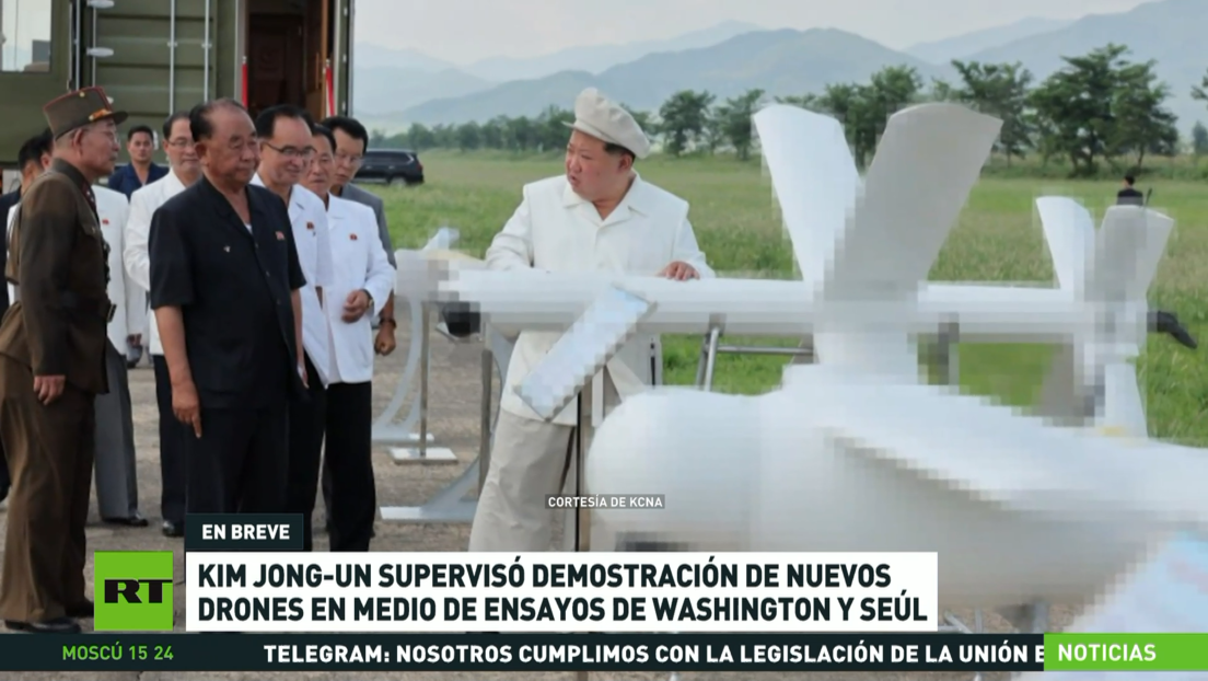 Kim Jong-un supervisa demostración de nuevos drones en medio de ensayos de Washington y Seúl