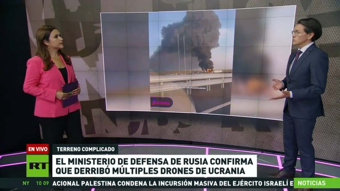 Ministerio de defensa de Rusia confirma que derribó múltiples drones de Ucrania