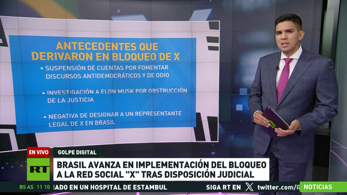 Brasil avanza en implementación del bloqueo a X tras disposición judicial