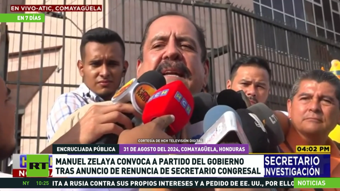 Manuel Zelaya convoca al partido del Gobierno tras anuncio de renuncia del secretario congresal