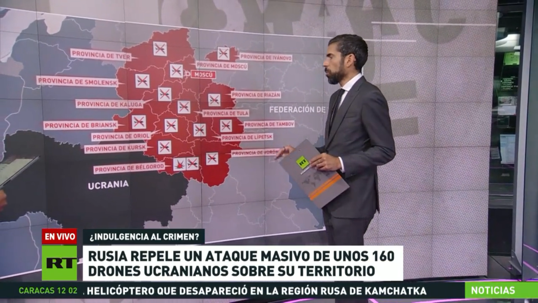 Rusia repele un ataque masivo de unos 160 drones ucranianos sobre su territorio