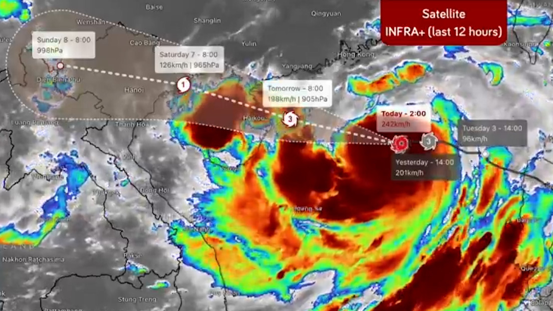 El supertifón Yagi se dirige a China