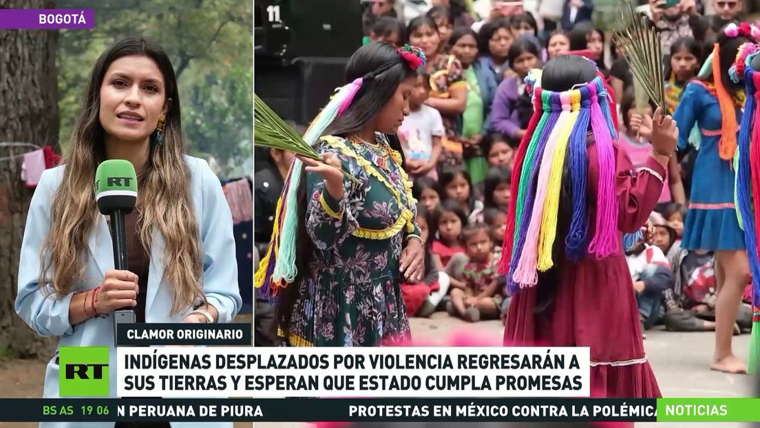 Indígenas colombianos desplazados por violencia regresarán a sus tierras y esperan que Estado cumpla promesas