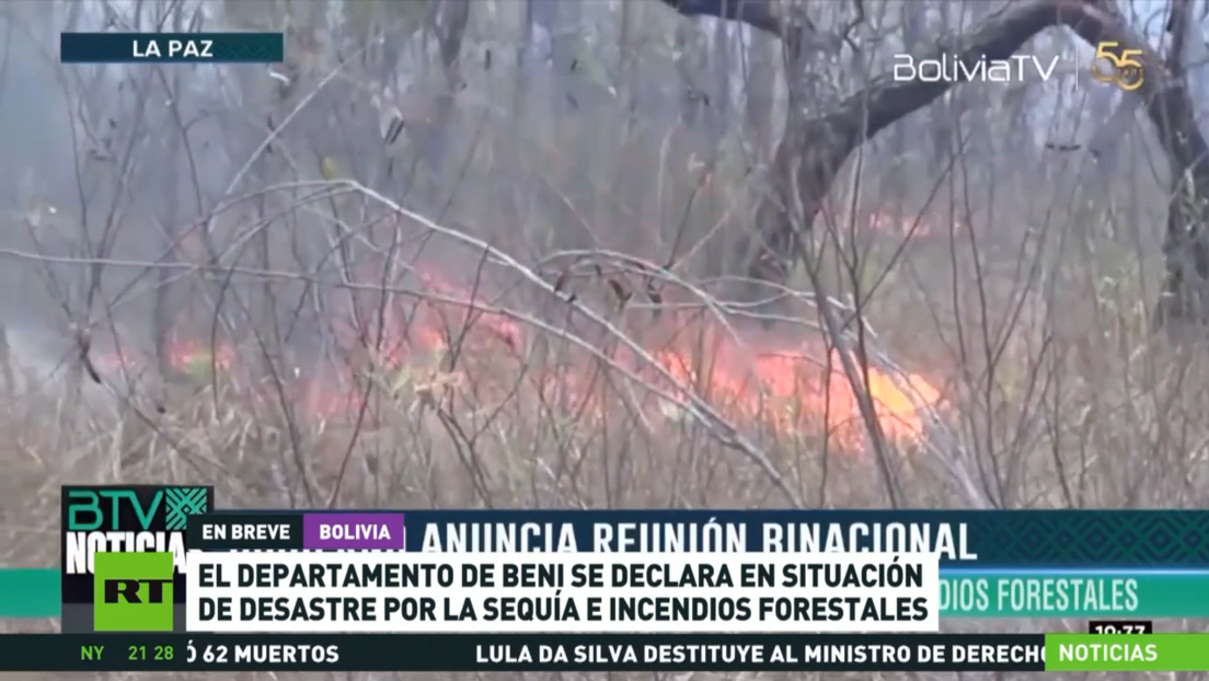 El departamento boliviano de Beni se declara en situación de desastre por la sequía y los incendios forestales