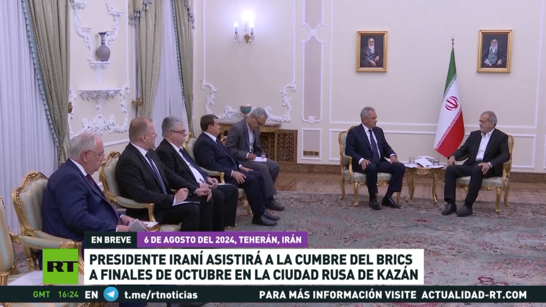 Presidente iraní asistirá a la cumbre del BRICS a finales de octubre en la ciudad rusa de Kazán