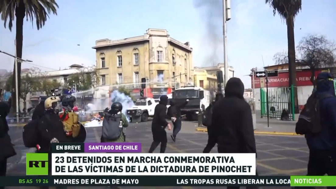 23 detenidos en la marcha conmemorativa de las víctimas de la dictadura de Pinochet